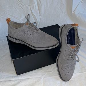 Cole Haan Grand Evolution Gray Stitchlite Wingtip Oxford Shoes Size 10M